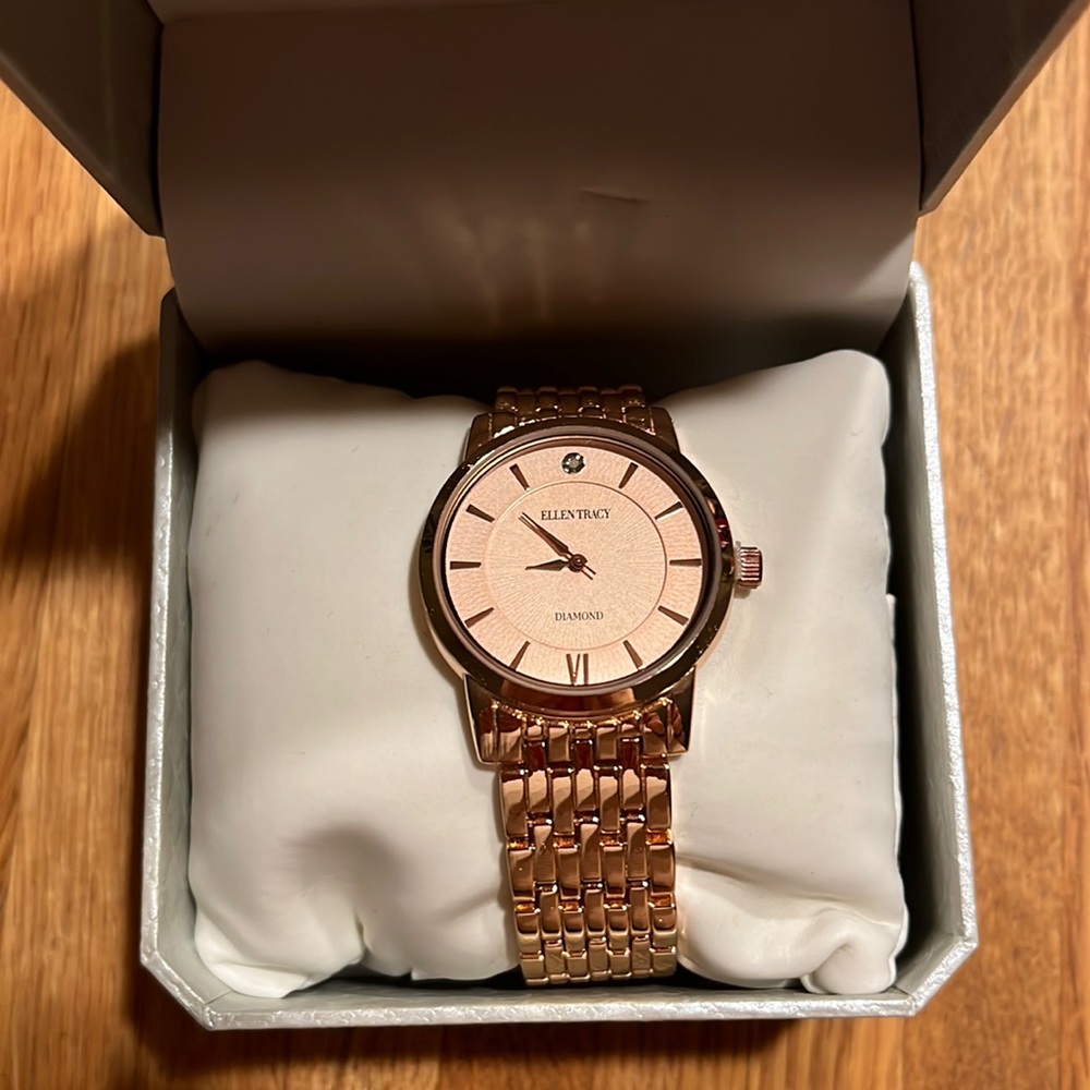 Ellen Tracy Diamond Collection watch